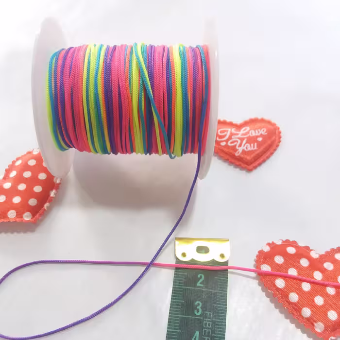 نخ تسبیح یا دستبند هفت رنگ 100 یاردی