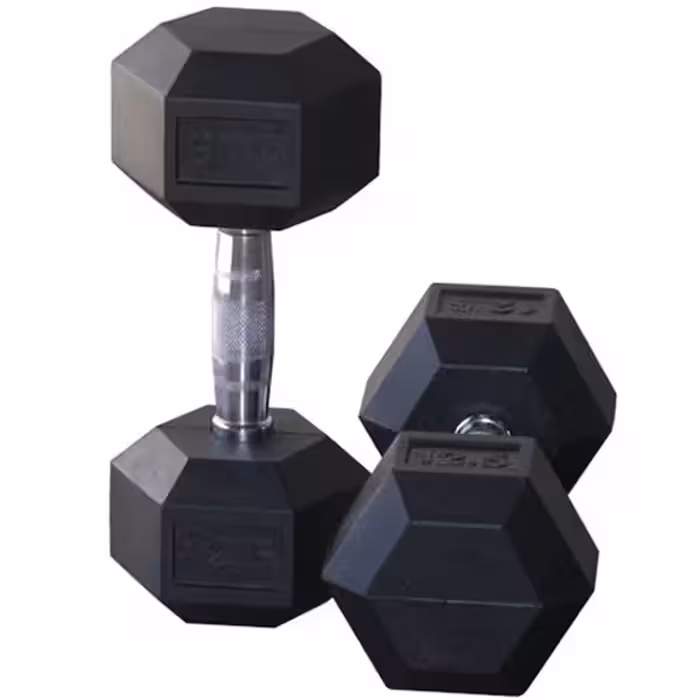 دمبل بدنسازی شش‌ضلعی 12.5 کیلوگرمی – دو عددی