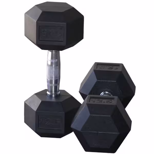 دمبل بدنسازی شش‌ضلعی 12.5 کیلوگرمی – دو عددی