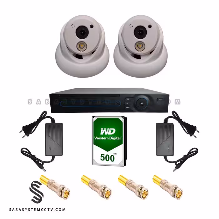 پکیج اقتصادی 2 دوربین مداربسته و دستگاه (xvr) 4 کانال