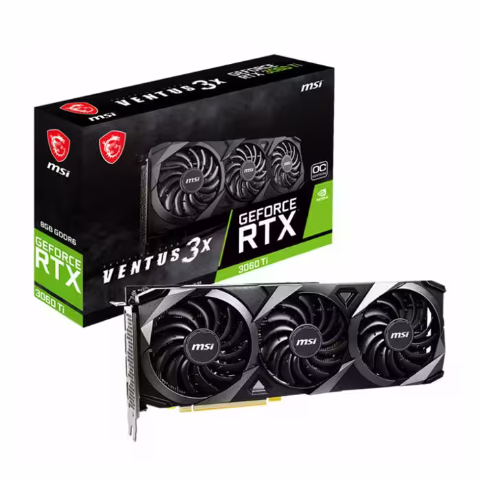 کارت گرافیک ام اس ای RTX 3060Ti Ventus 3X 8Gb OC