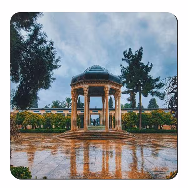 زیر لیوانی طرح آرامگاه حافظ کد nzl681