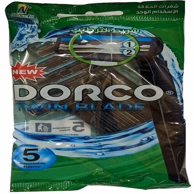 پک خود تراش 2 تیغ دورکو DORCO بسته 5 عددی