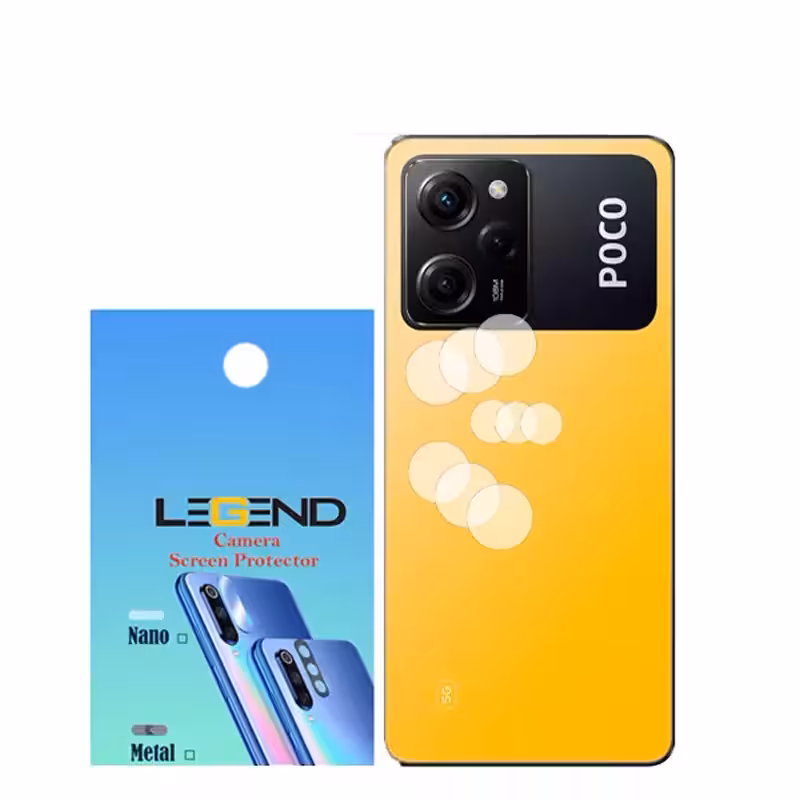 محافظ لنز دوربین LEGEND مدل نانو گلس مناسب موبایل شیائومی Poco X5 Pro بسته 3عددی
