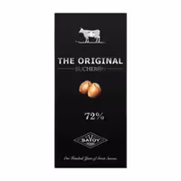 شکلات تلخ تخته‌ای 72% بوچرون با طعم فندق 90 گرم
