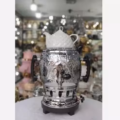 سماور سما آپولون قلم زنی یا هخامنشی قوری دار