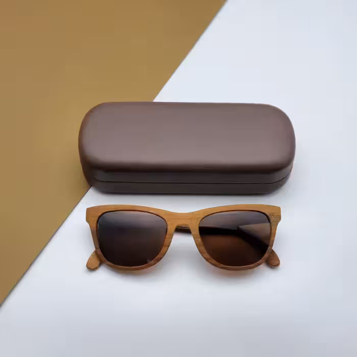 عینک چوبی دست‌ساز میدو مدل O023