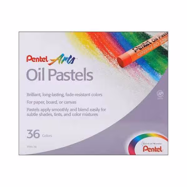 پاستل روغنی پنتل 36 رنگ pentel pastel