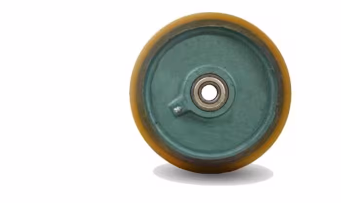 چرخ تک چدن پلی اورتان قطر 160 میلی متر  ‎(قیمت عمده با درصد تخفیف خوب تماس بگیرید)