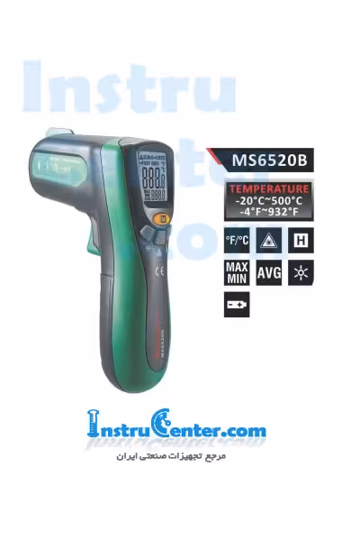 ترمومتر لیزری کوچک ساخت کمپانی مستک 500 درجه مدل MS6520B