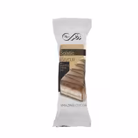 کیک اسفنجی دولایه با کرم شیری با روکش کاکائویی نظری 65 گرمی