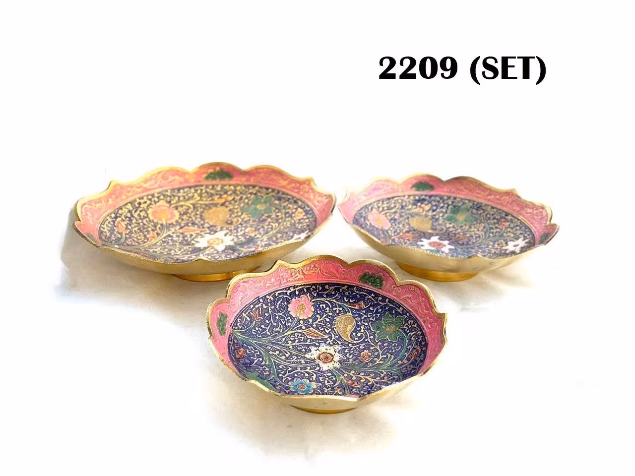 ظرف پذیرایی سه تکه مینا کاری 02