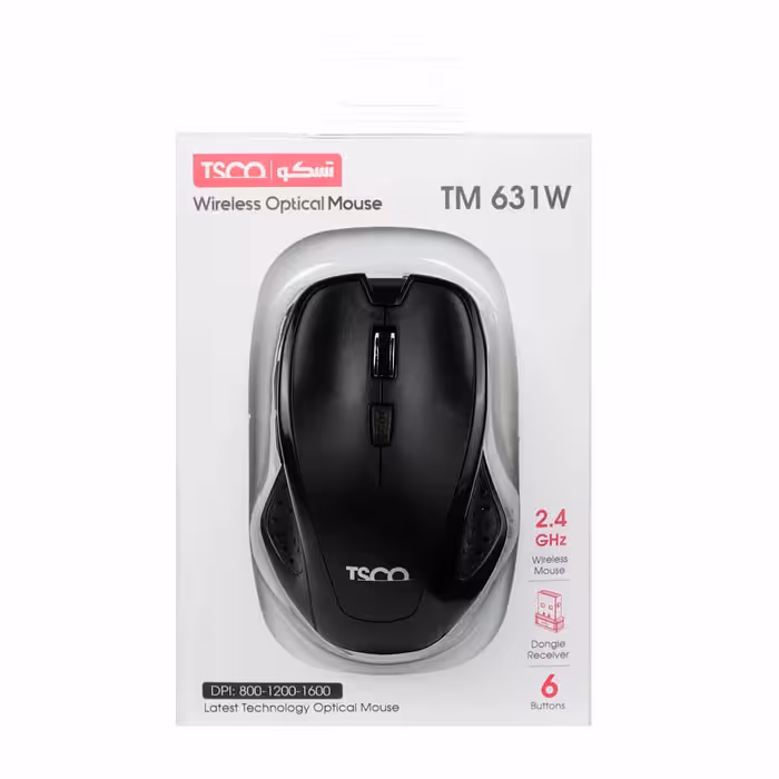 ماوس بی سیم TSCO مدل TM 631W - مشکی