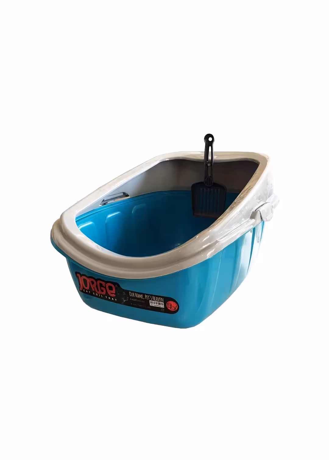 ظرف خاک گربه لبه دار با بيلچه و بازي