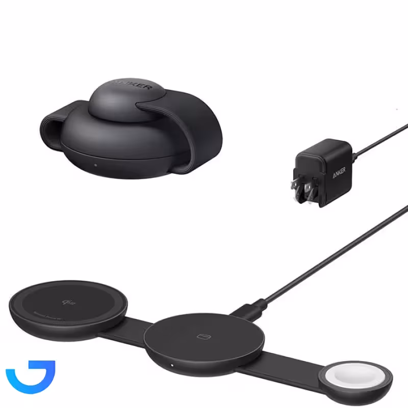 جزئیات ، قیمت و خرید شارژر وایرلس 3 در 1 انکر مدل Anker MagGo 3in1 B25M8P21 | فروشگاه آریا