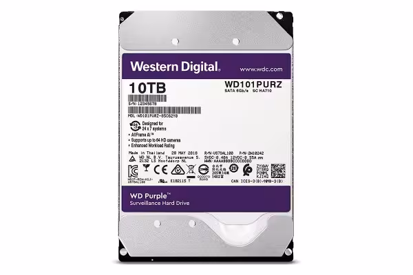 هارد دیسک اینترنال وسترن دیجیتال WD101PURZ 10TB با ظرفیت 10 ترابایت Western digital