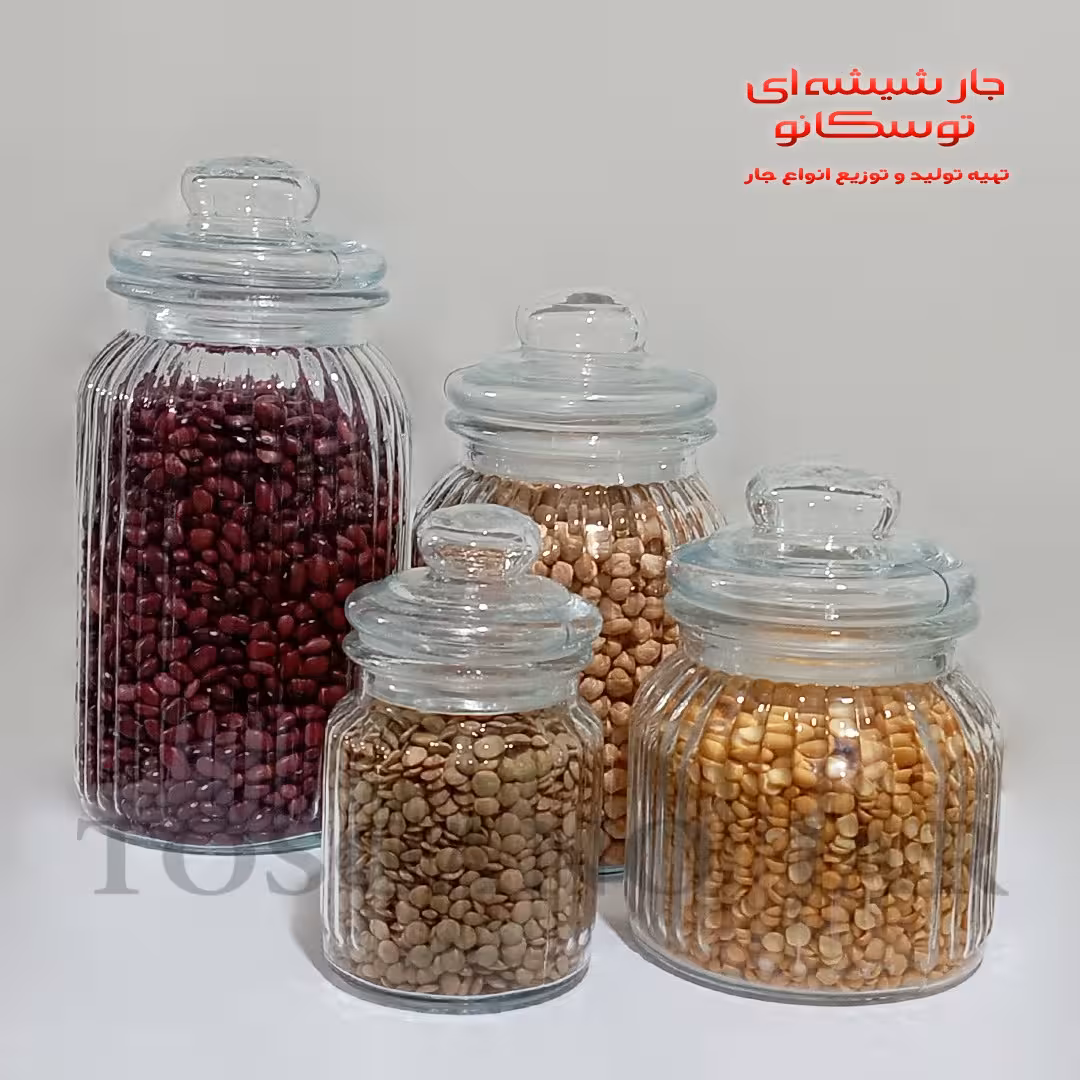 بانکه شیشه ای شیار دار سایز 4