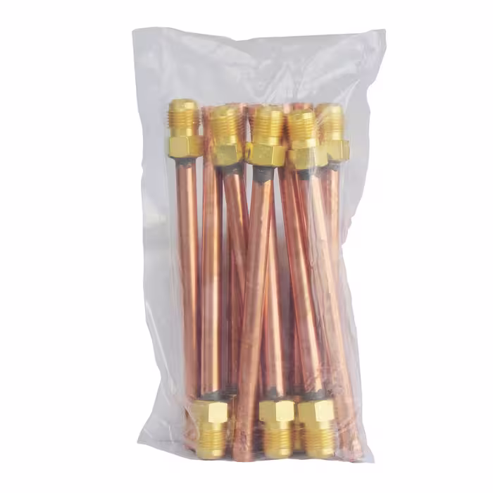 مغزی برنجی یک سر لوله سایز 3/8 اینچ (پک 10 تایی)