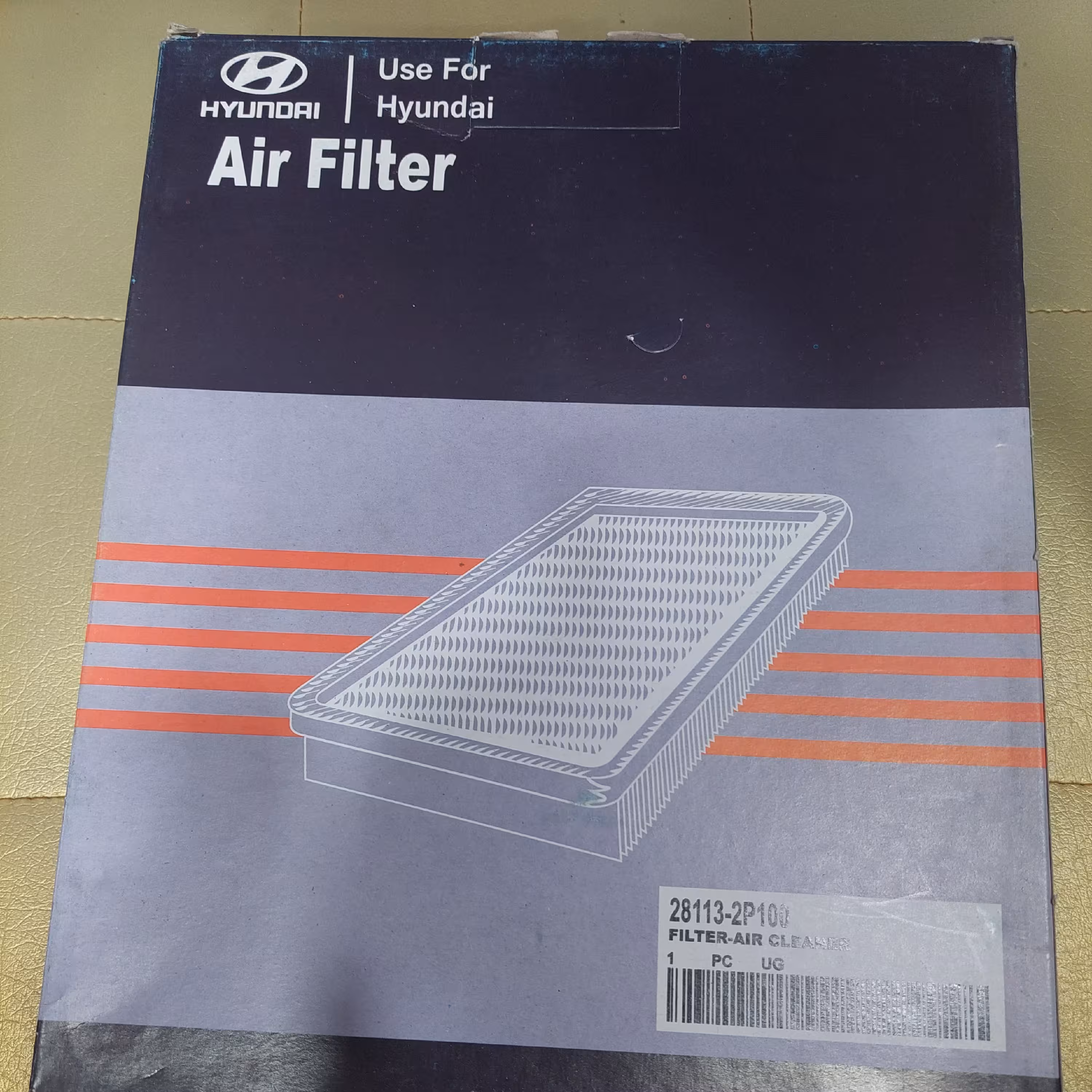 فیلتر هوای جنیون هیوندا پارت شرکتی کد281132P100معادل 281133S100  و 28113C100