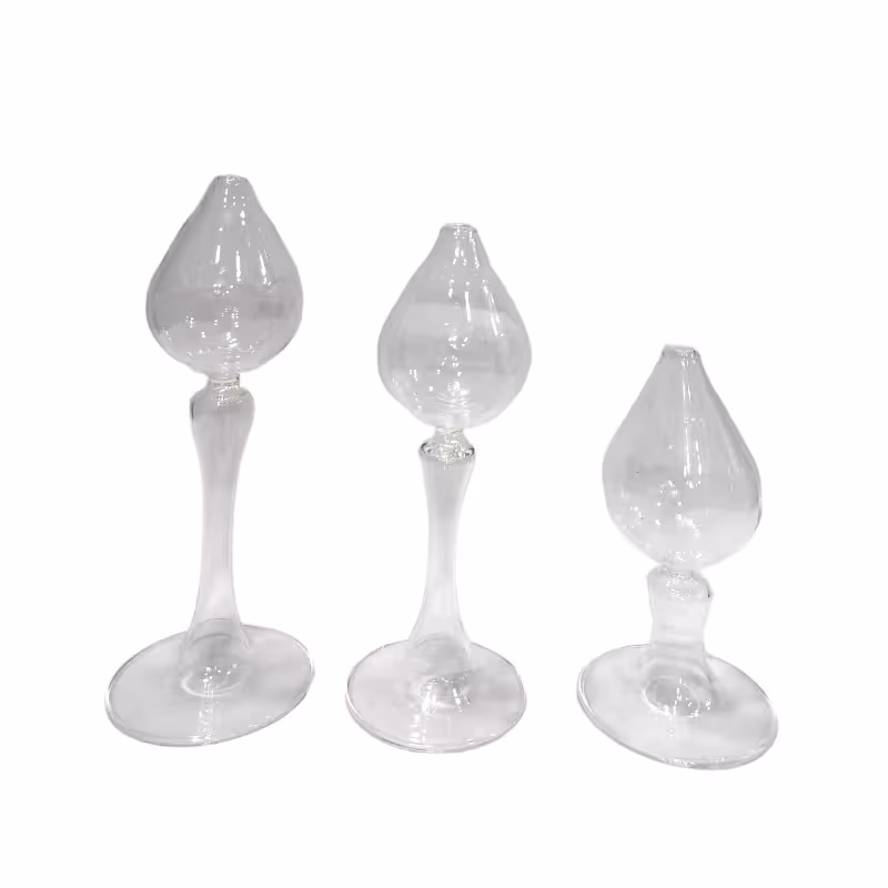 ست پیرکس سه عددی جا شمعی اشکی کوچک