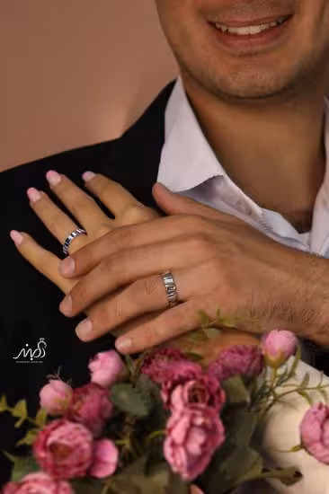 💍حلقه ست جواهري(مردانه و زنانه) خاص و زیبا؛ نقره عیار 925(R_1248)