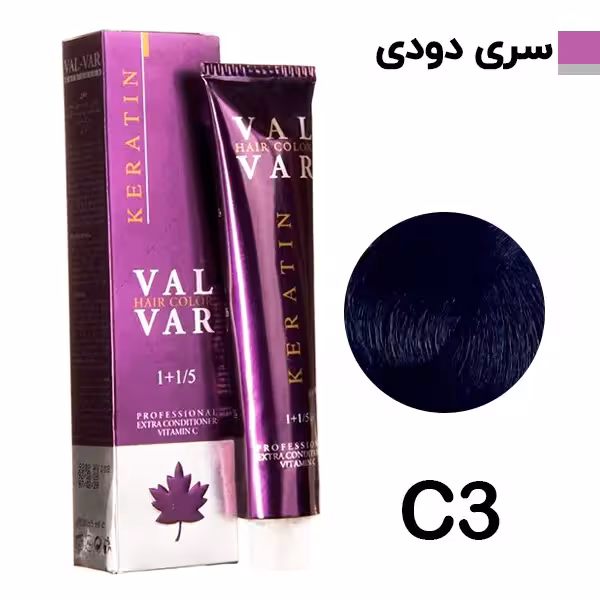 رنگ مو وال وار قهوه ای دودی متوسط سری دودی شماره c3