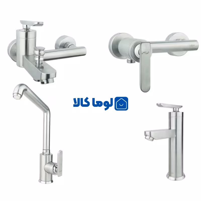 ست شیرآلات راسان مدل فلورا کروم مات