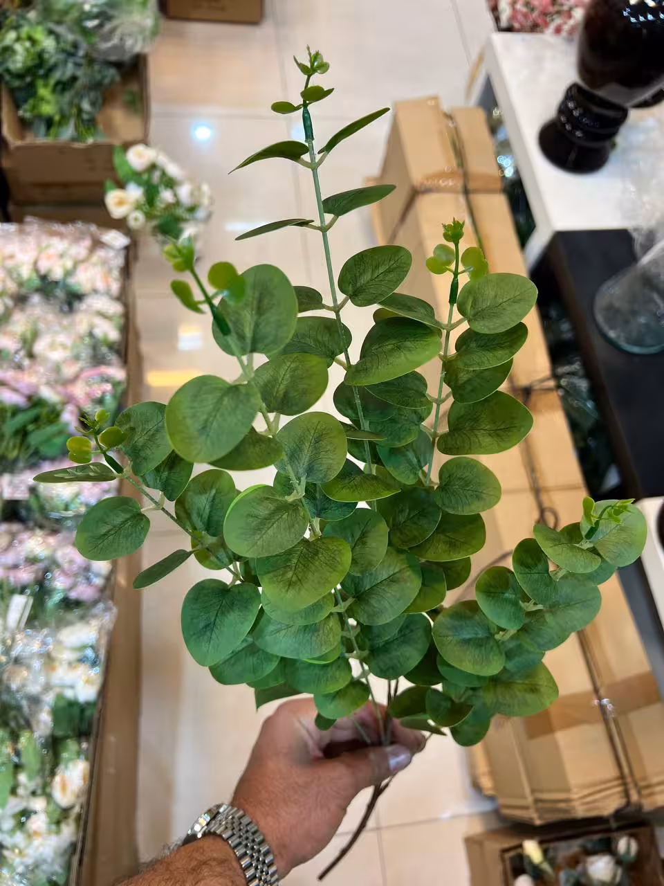 برگ اکالیپتوس مصنوعی وارداتی یک عددی