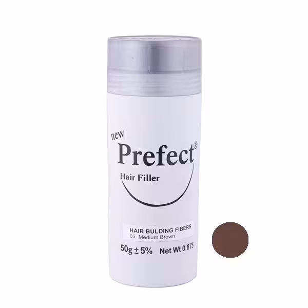 پودر پرپشت کننده پرفکت شماره 05 قهوه ای متوسط حجم 50 گرمی Medium Brown