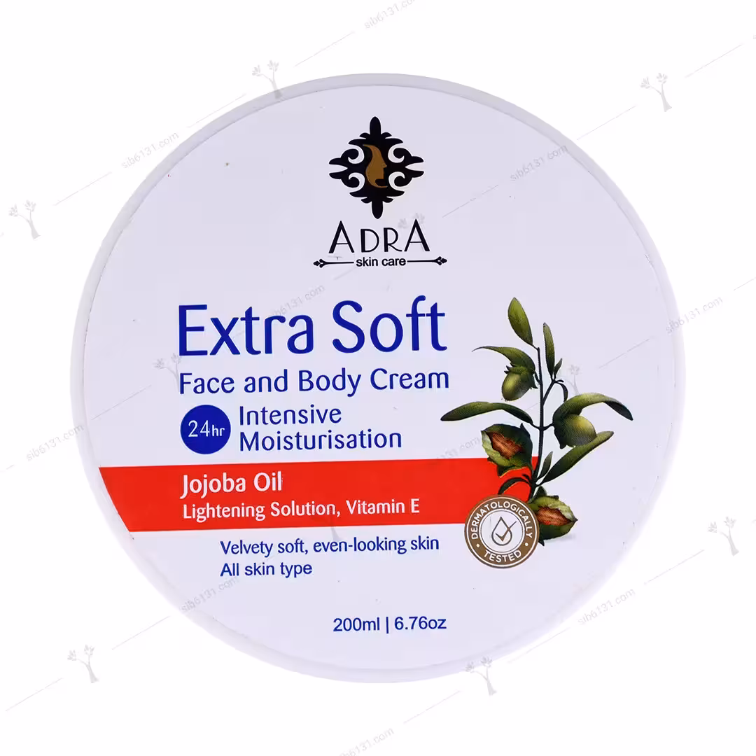 کرم مرطوب کننده صورت و بدن آدرا حاوی روغن جوجوبا 200 میلی لیتری