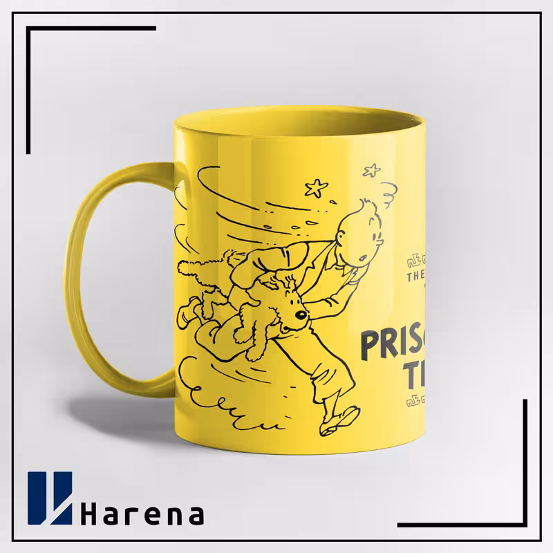 ماگ تمام رنگی معبد خورشید زرد