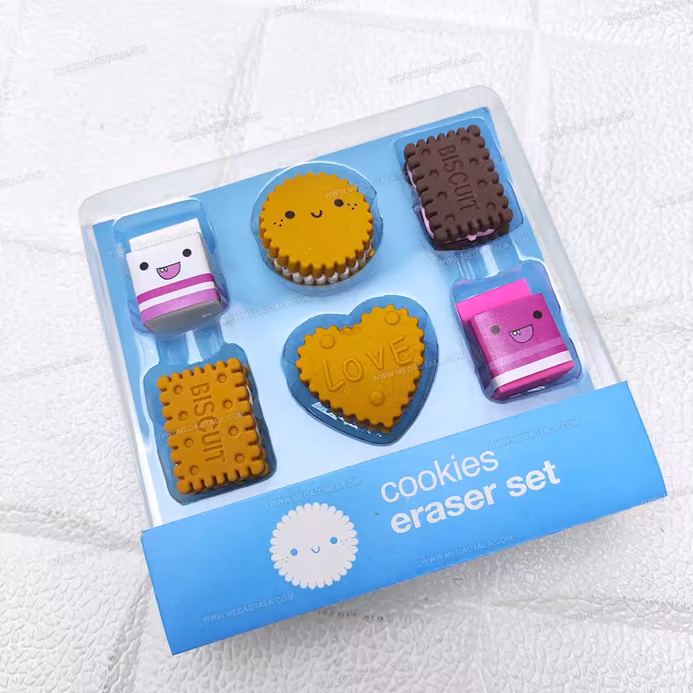 پاک کن 6 عددی طرح شیر و بیسکوییت