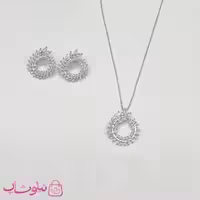 نیم ست زنانه YSX طرح گندم نگین سفید کد 299