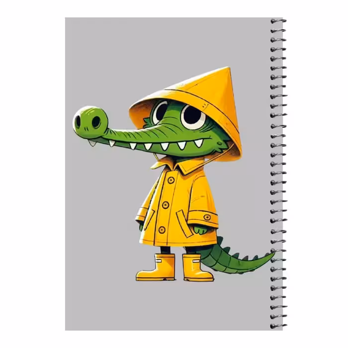 دفتر مشق 80 برگ اس جی مدل تمساح و کلاه