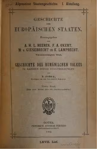 خرید و دانلود نسخه کامل کتاب Geschichte des rumänischen Volkes im Rahmen seiner Staatsbildungen / Bis zur Mitte des Jahrhunderts