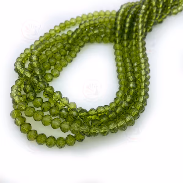 کریستال سنگی سایز 6(سبز مغز پسته ای)