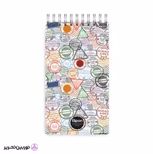 دفتر یادداشت 80برگ 120*220 سیمی فانتزی پ پ الیپون