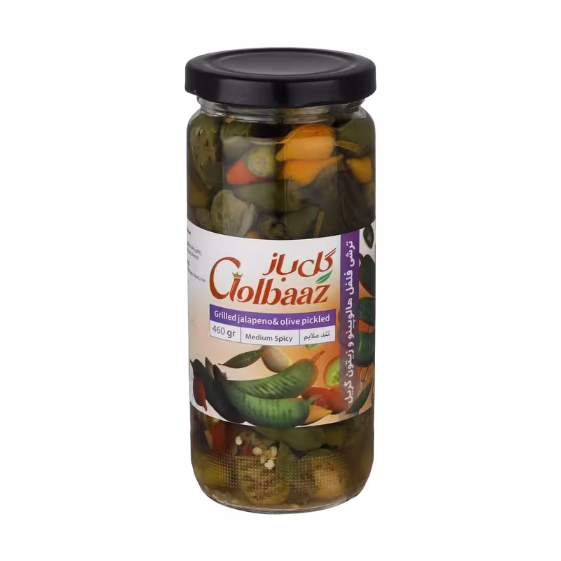 ترشی هالوپینو زیتون گریل گل باز - 460 گرم