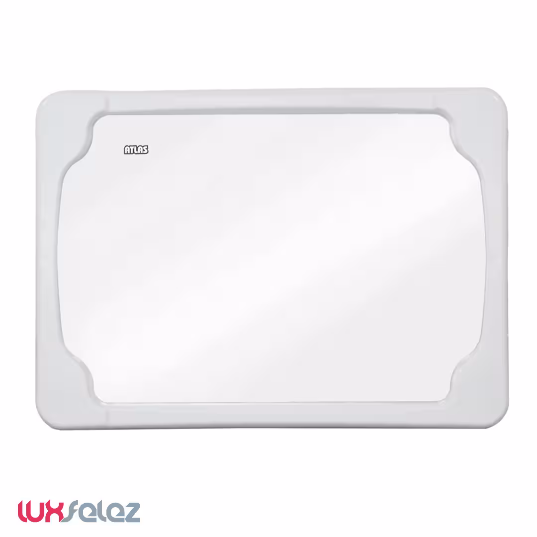 آینه اطلس مدل البرز بزرگ تمام سفید 54*40