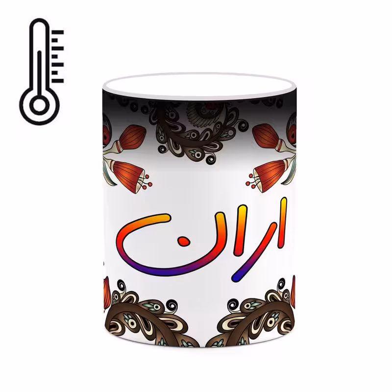 ماگ حرارتی اسم اران سنتی گل و بته کد mgh43378
