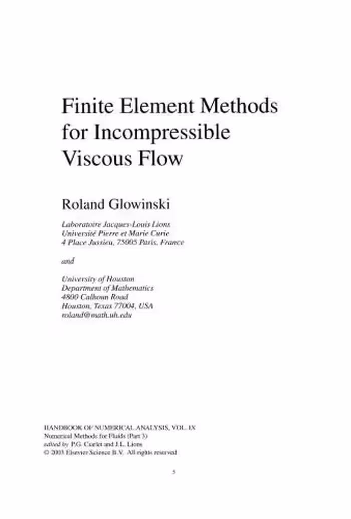 خرید و دانلود نسخه کامل کتاب Handbook of Numerical Analysis. Numerical Methods for Fluids (Part 3)