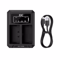 شارژر دوقلو تایپ سی باتری دوربین کنون جی جی سی مدل DCH-E6TC