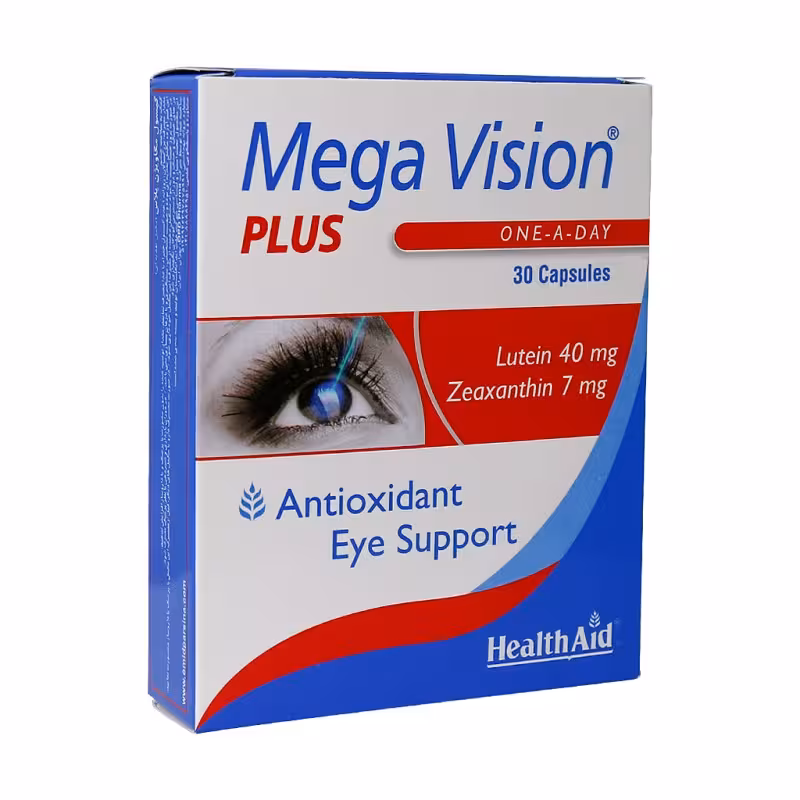 کپسول مگا ویژن پلاس هلث اید 30عدد | Health Aid Mega Vision