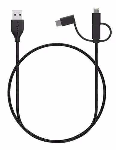 کابل تبدیل USB به لایتنینگ USB C و microUSB مدل RP CB021