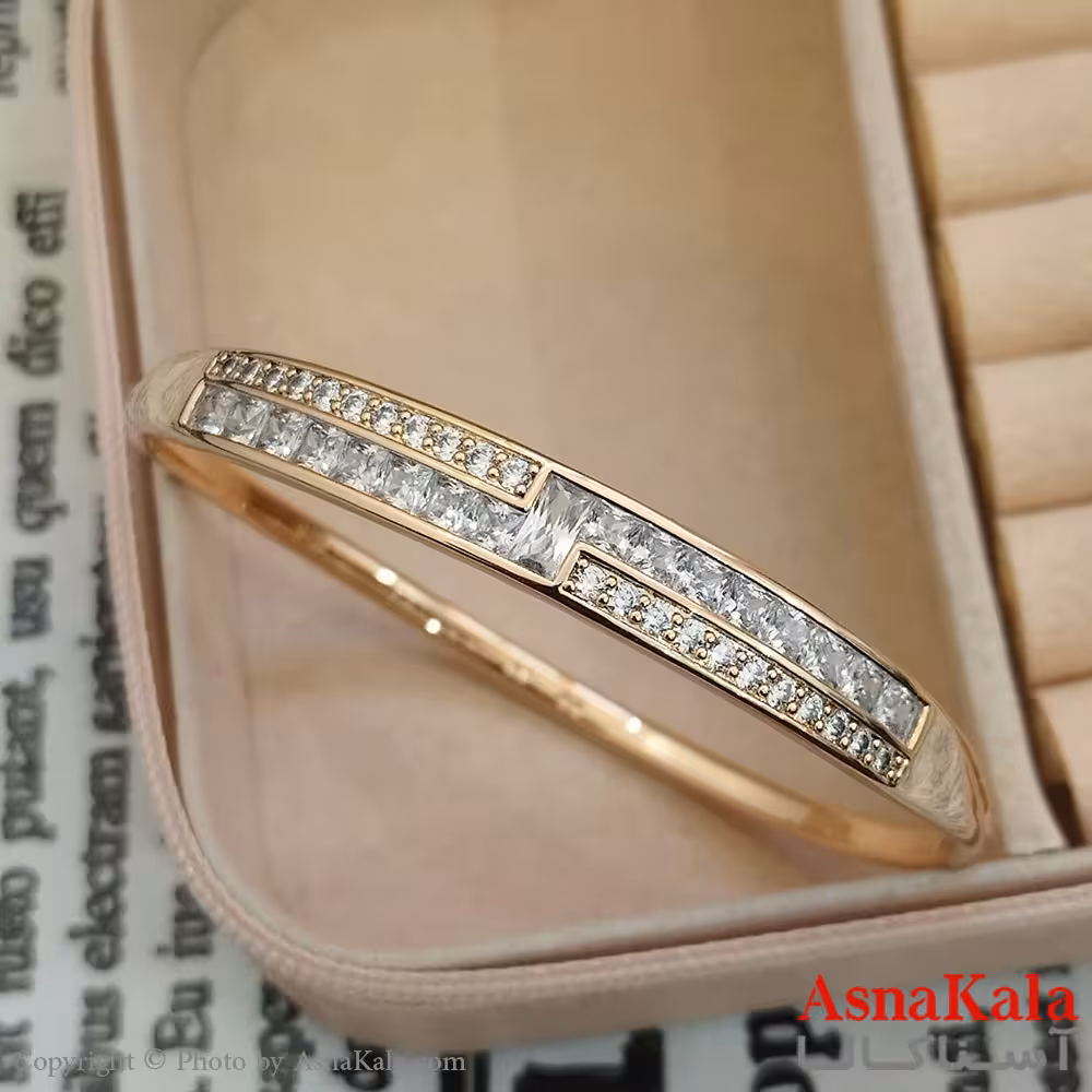 بنگل شوپینگ نگیندار طلایی کد DSB181609W