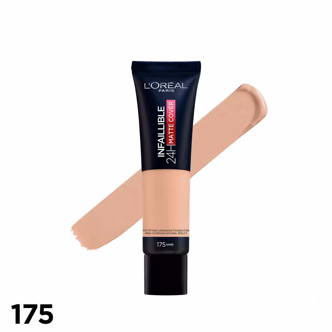 کرم پودر مات اینفایلیبل اورال رنگ سند شماره L`OREAL INFAILLIBLE 24H MATT COVER 175 SAND