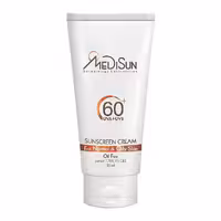 کرم ضدآفتاب بی‌رنگ مدیسان Spf60 مناسب پوست معمولی و چرب حجم 30 میلی لیتر