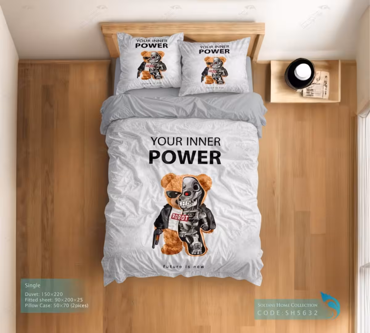 روتختی و ست کامل طرح تدی مافیا سایز یکنفره کد SH5632