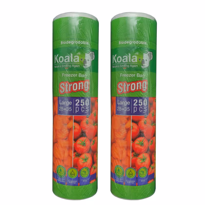 کیسه فریزر کوالا مدل 25*35 رول 250 عددی کارتن 20 رولی