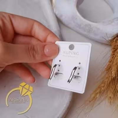 گوشواره زنانه ژوپینگ حلقه ای با کیفیت بسیار بالا   رنگ ثابت و ضد حساسیت   ترند روز و پینترستی